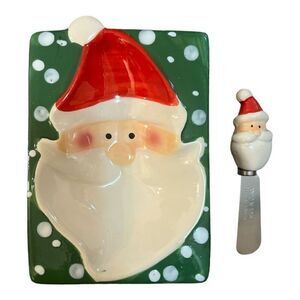 Christmas 6 inch plate with spreader